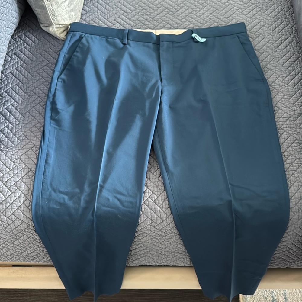 Express Extra Slim stretch slacks bright navy blue
